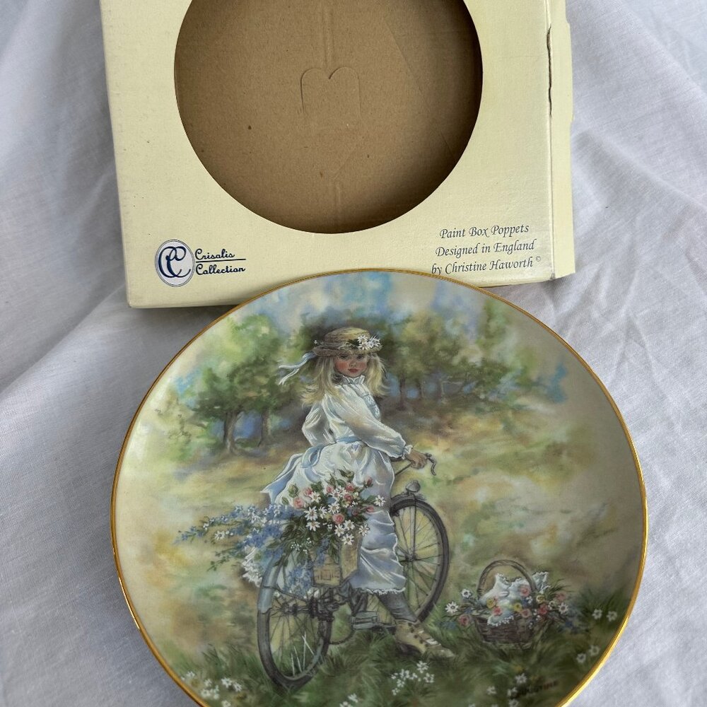 The Leonardo Collection Bicycle Ride Fine Porcelain Plate